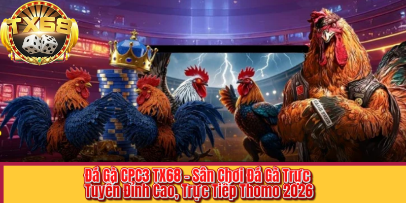 Đá Gà CPC3 TX68 – Sân Chơi Đá Gà Trực Tuyến Đỉnh Cao, Trực Tiếp Thomo 2026